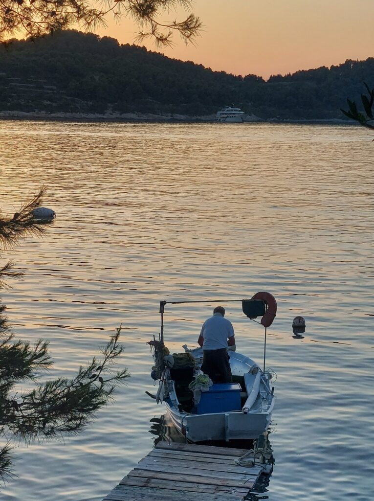 ribar u barci, Dalmacija